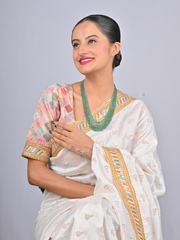 35/GM FIVE LAYER EMERALD BEADS MALA (3750)